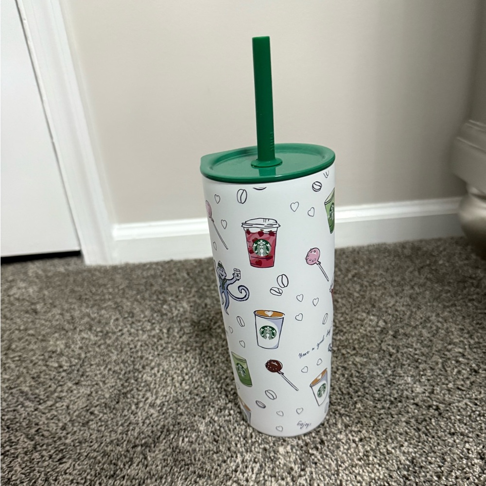 Roller Rabbit x Starbucks Limited Edition 24 Ounce Stainless Steel Tumbler